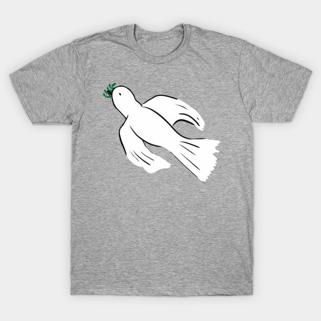 Dove of Peace T-Shirt by designs-by-ann